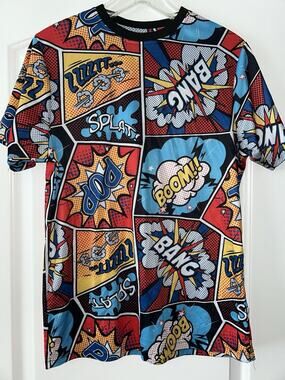 Drill Clothing Co Oh Snap! Comic Pop Art T-Shirt Stretch Men’s Medium